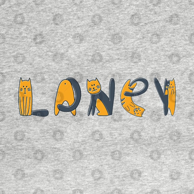 Laney | Girl Name | Cat Lover | Cat Illustration by LisaLiza